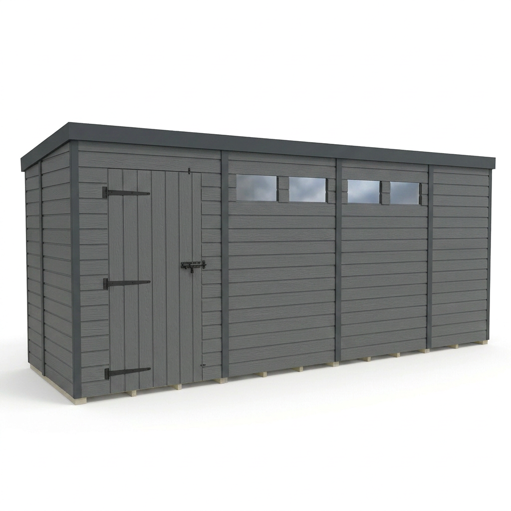 15x5 Composite Pent Security Shed