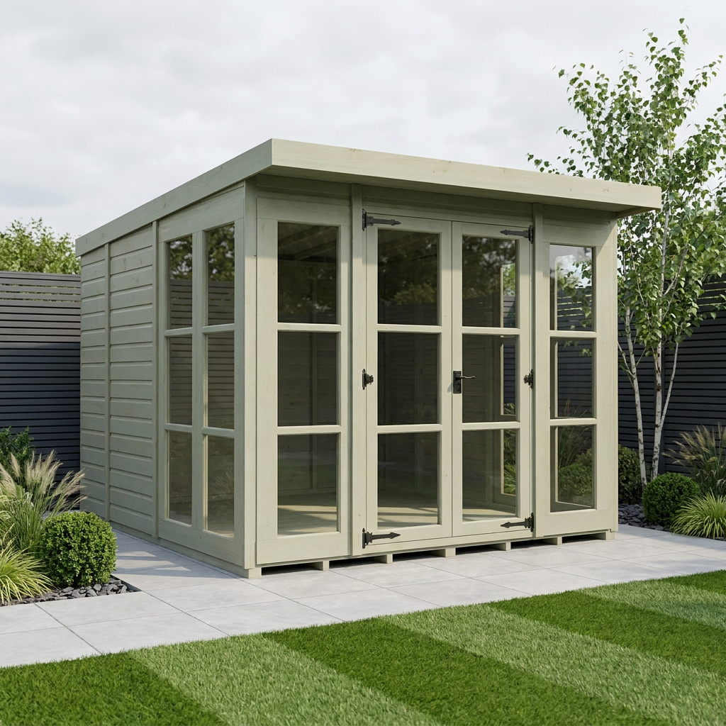 8 x 9 Georgian Window Pent Summer House