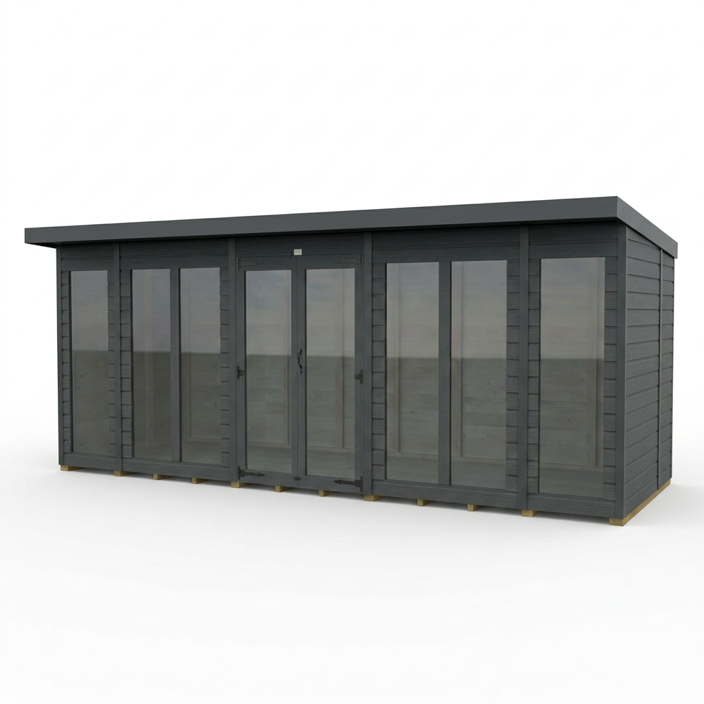 16x10 Composite Pent Full Height Summer House