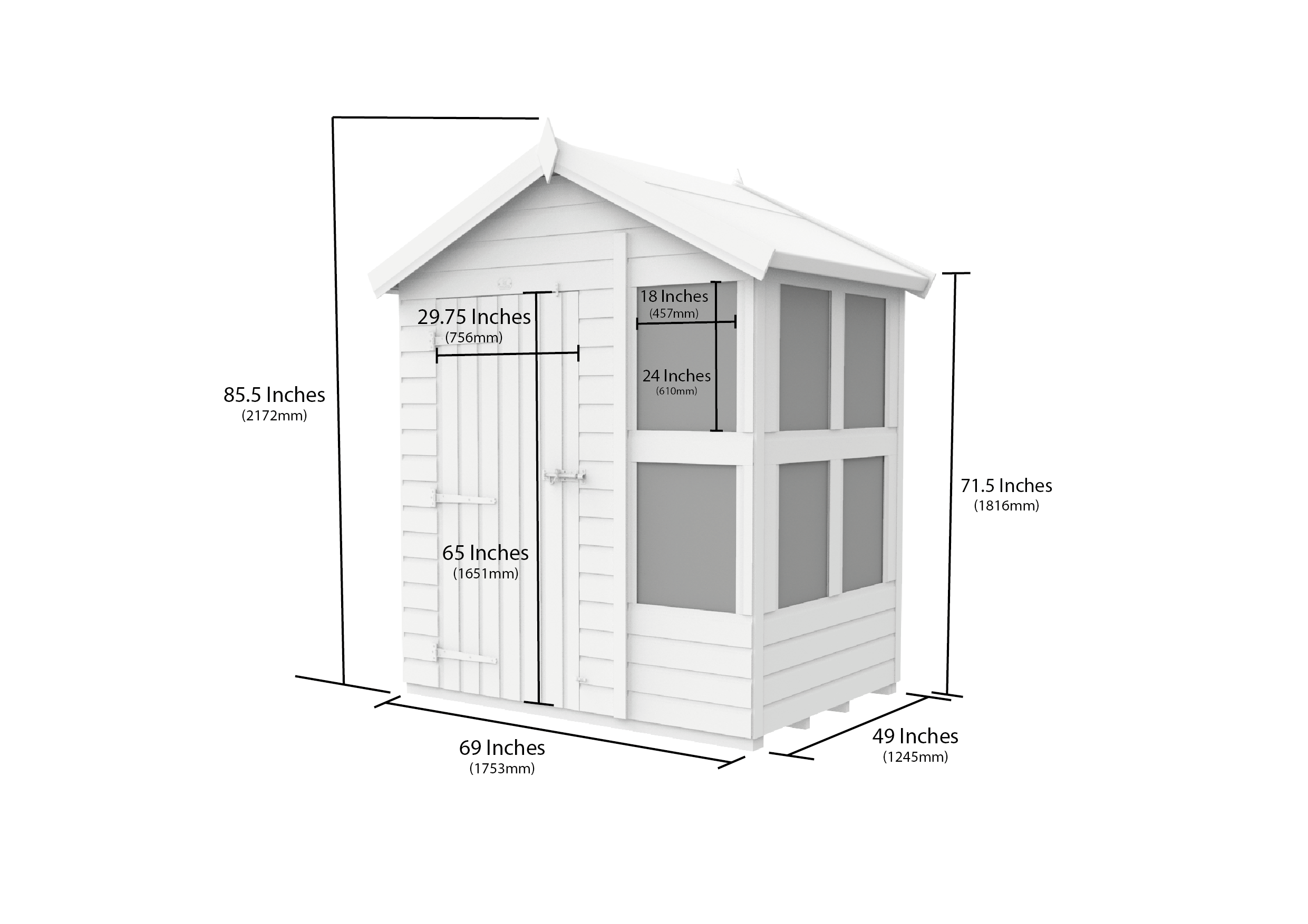 6 x 4 Apex Potting Shed