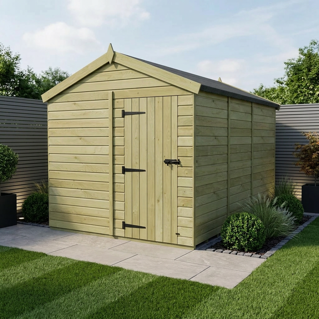 8 x 14 Apex Shed (Single Door, No Windows)