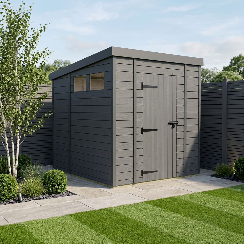 5x9 Composite Pent Security Shed