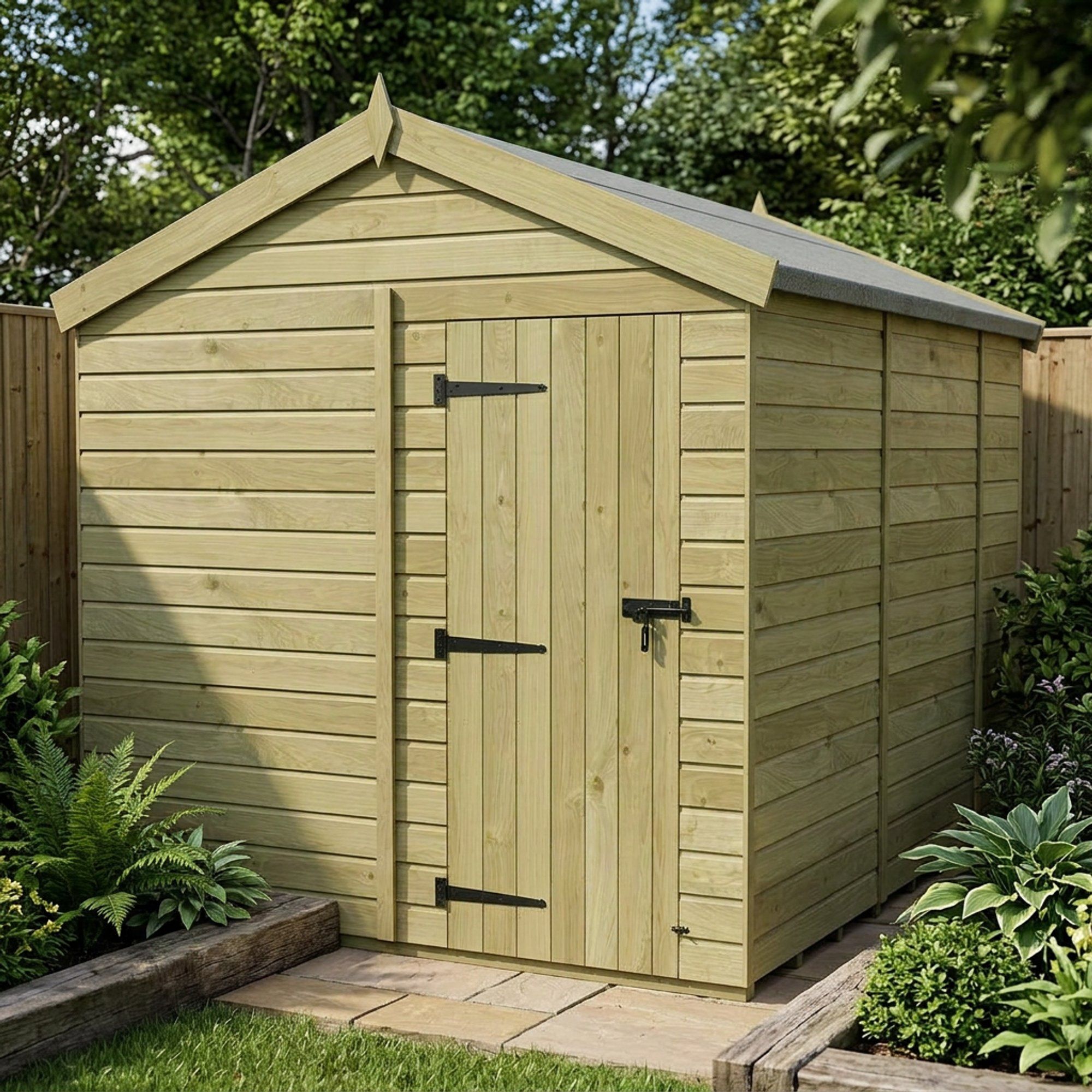 8 x 10 Apex Shed (Single Door, No Windows)