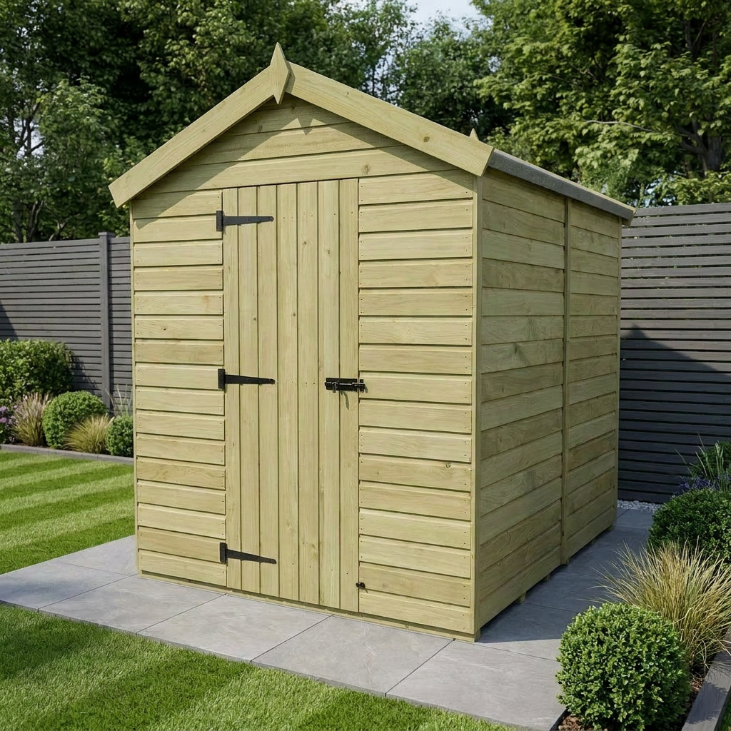 7 x 5 Apex Shed (Single Door, No Windows)