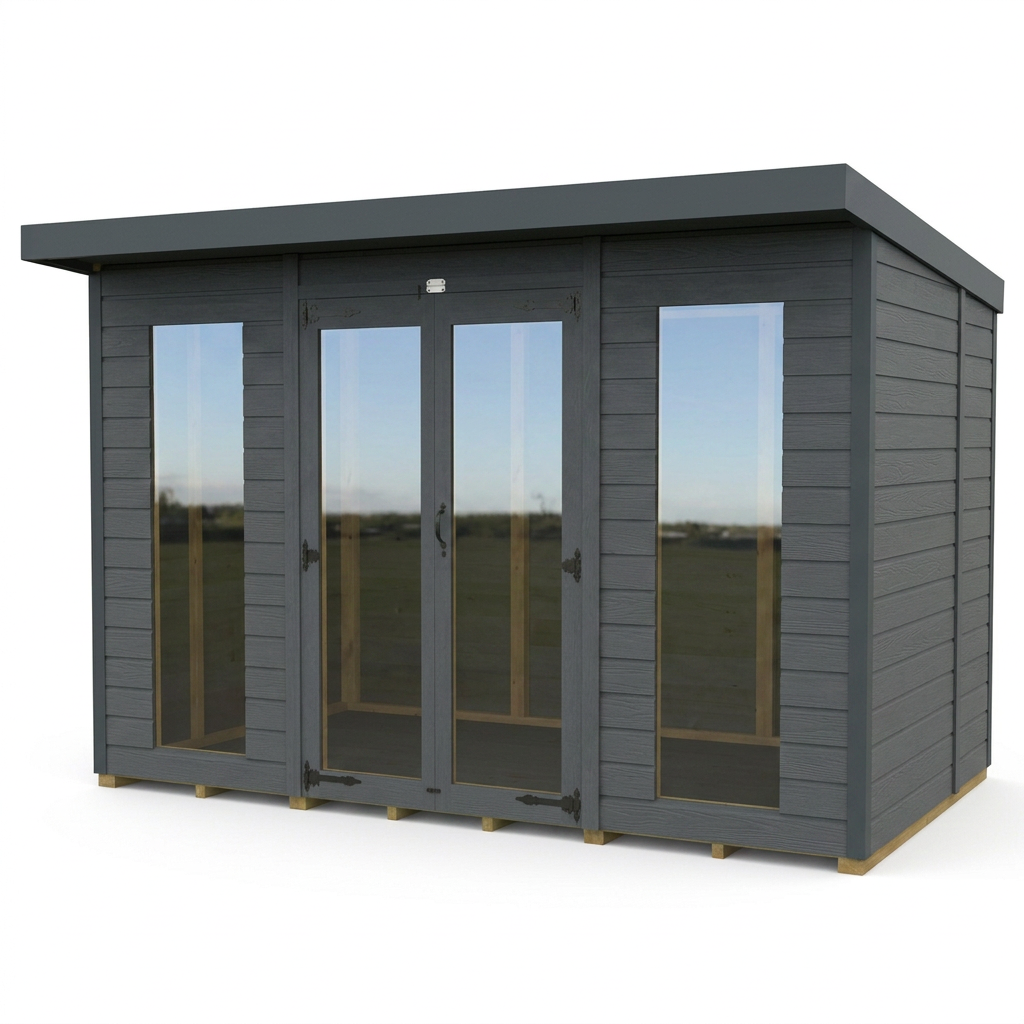 10x5 Composite Pent Full Height Summer House