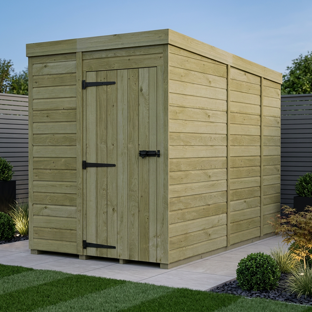 5 x 9 Pent Shed (Single Door, No Windows)