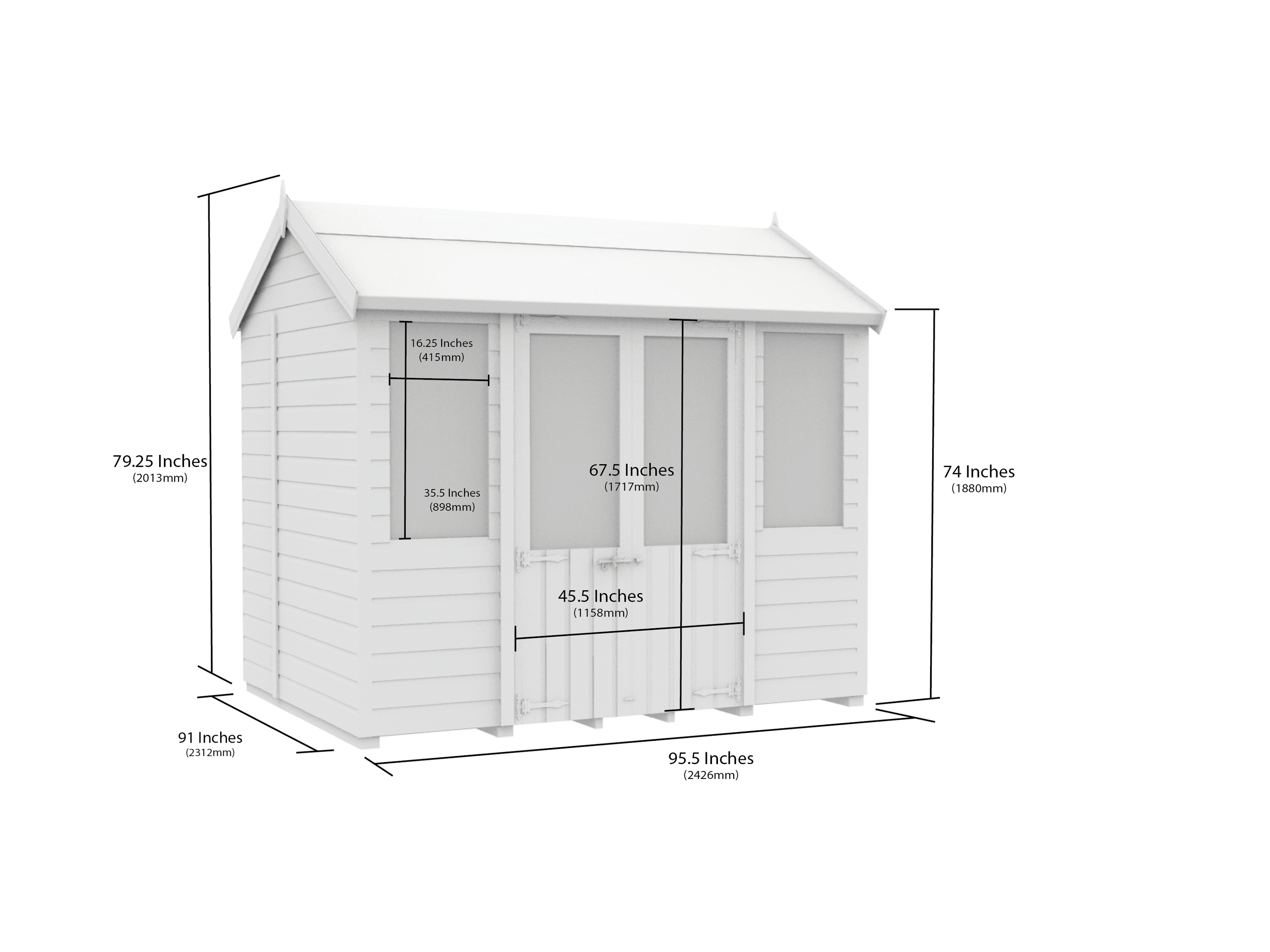 8 x 8 Apex Summer House