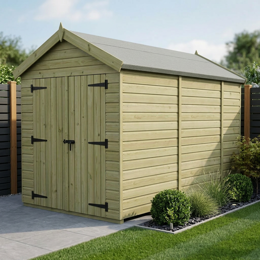 7 x 9 Apex Shed (Double Door, No Windows)