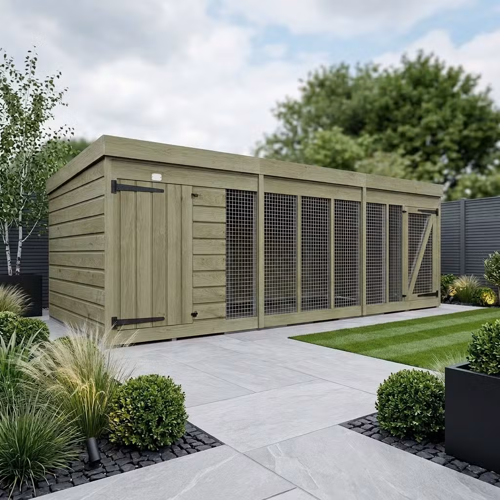 12 x 6 Dog Kennel And Run
