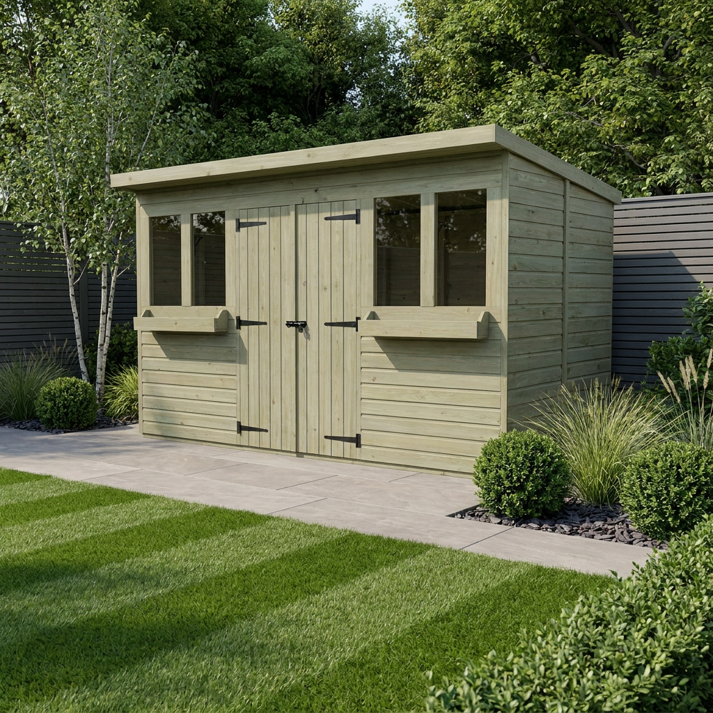 12 x 6 Pent Summer Shed