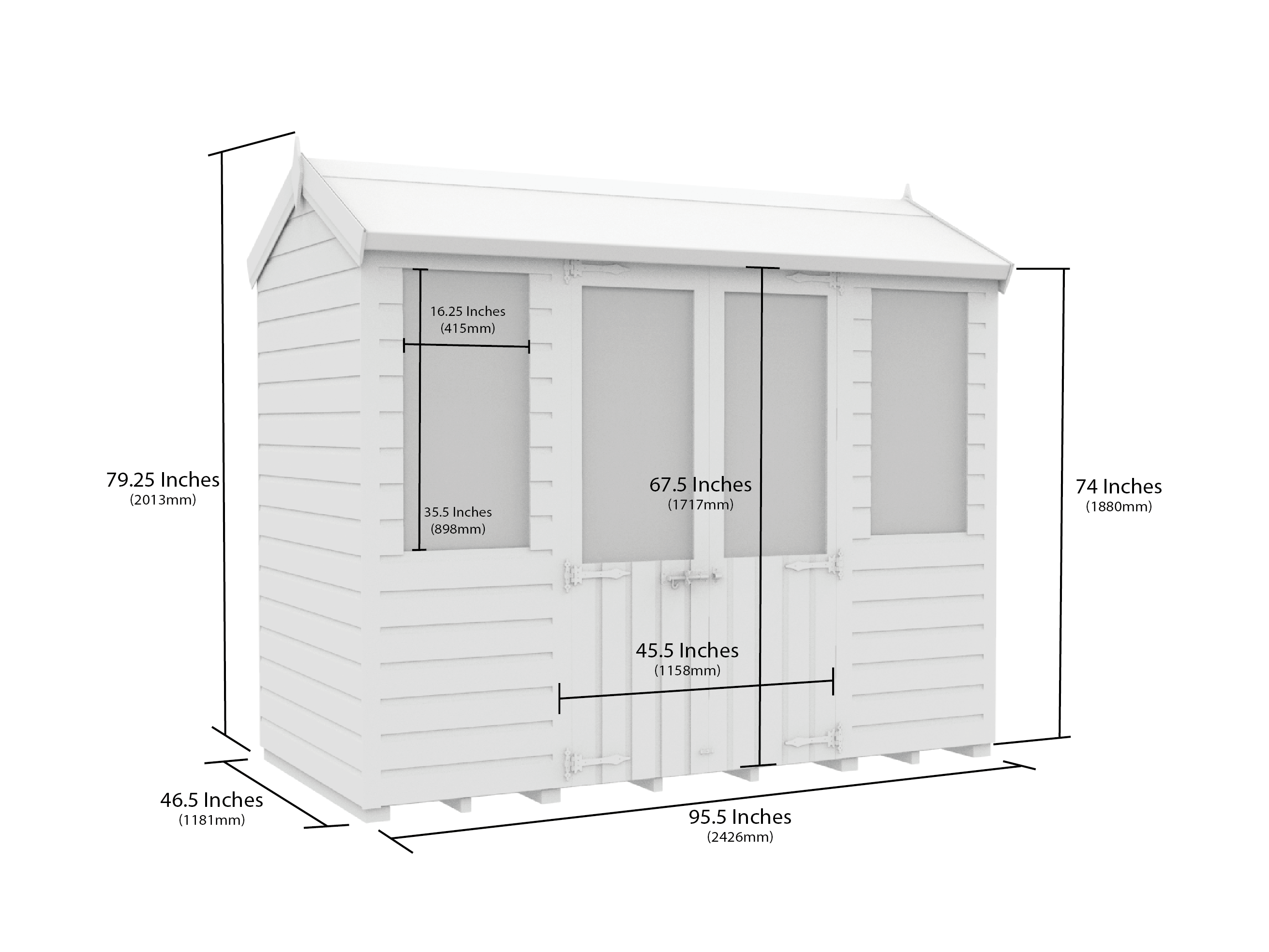 8 x 4 Apex Summer House