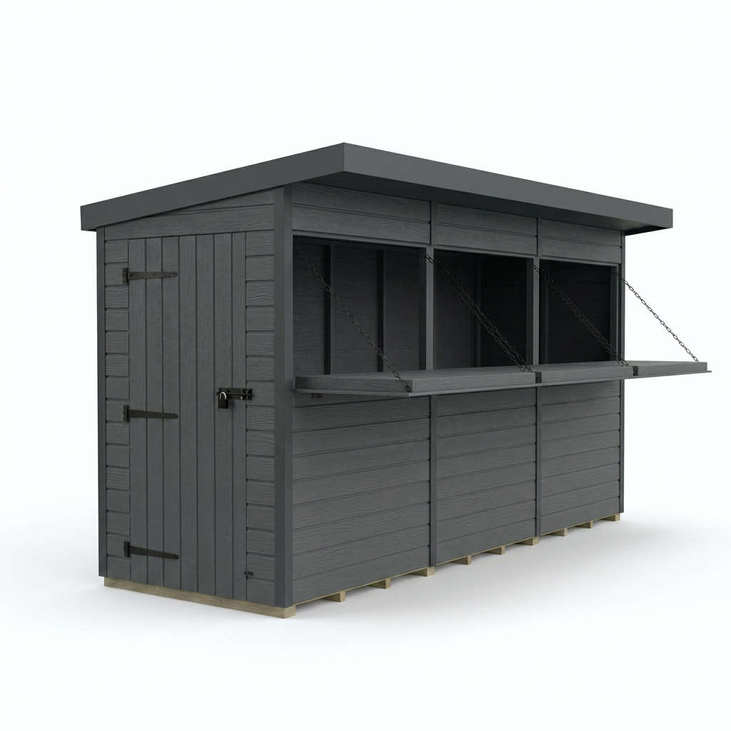 12x4 Composite Outdoor Garden Bar