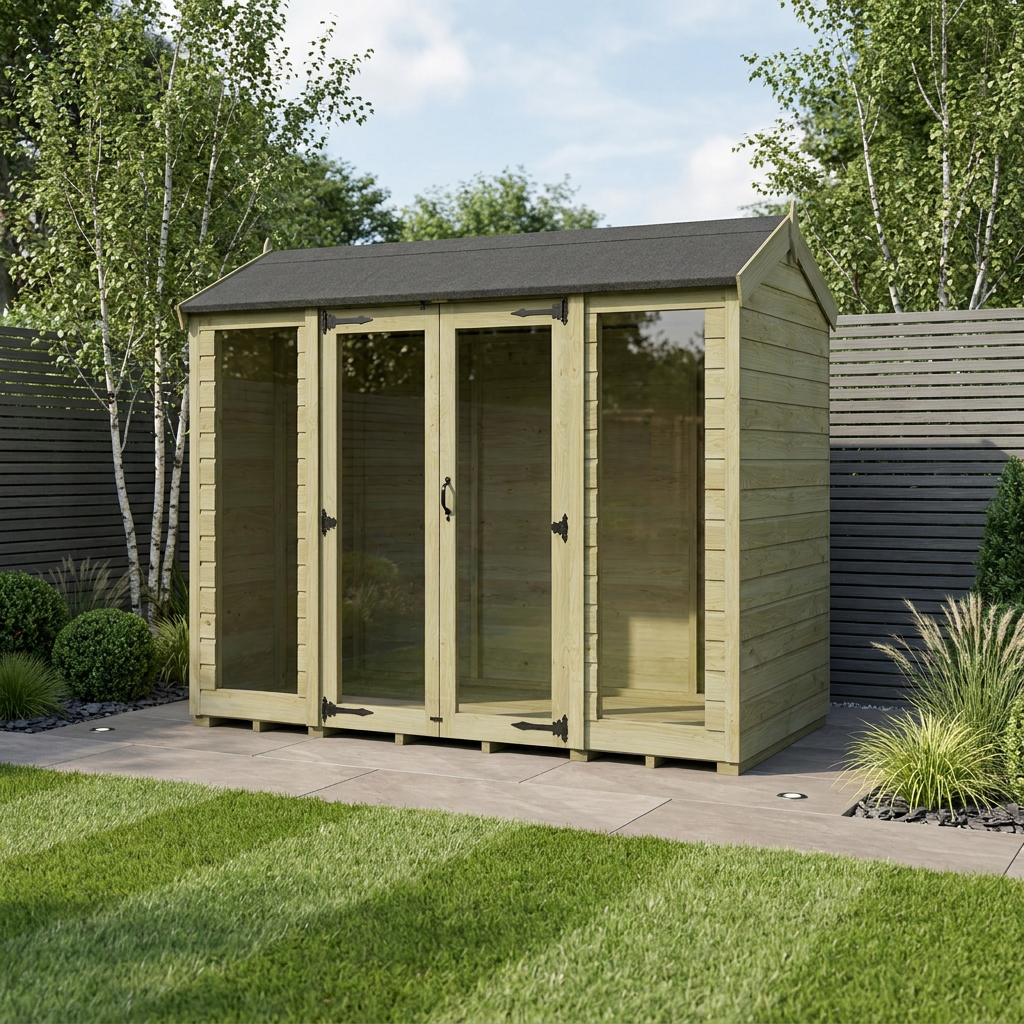 8 x 4 Apex Summer House (Full Height Window)