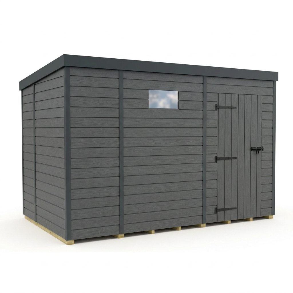 9x6 Composite Pent Security Shed