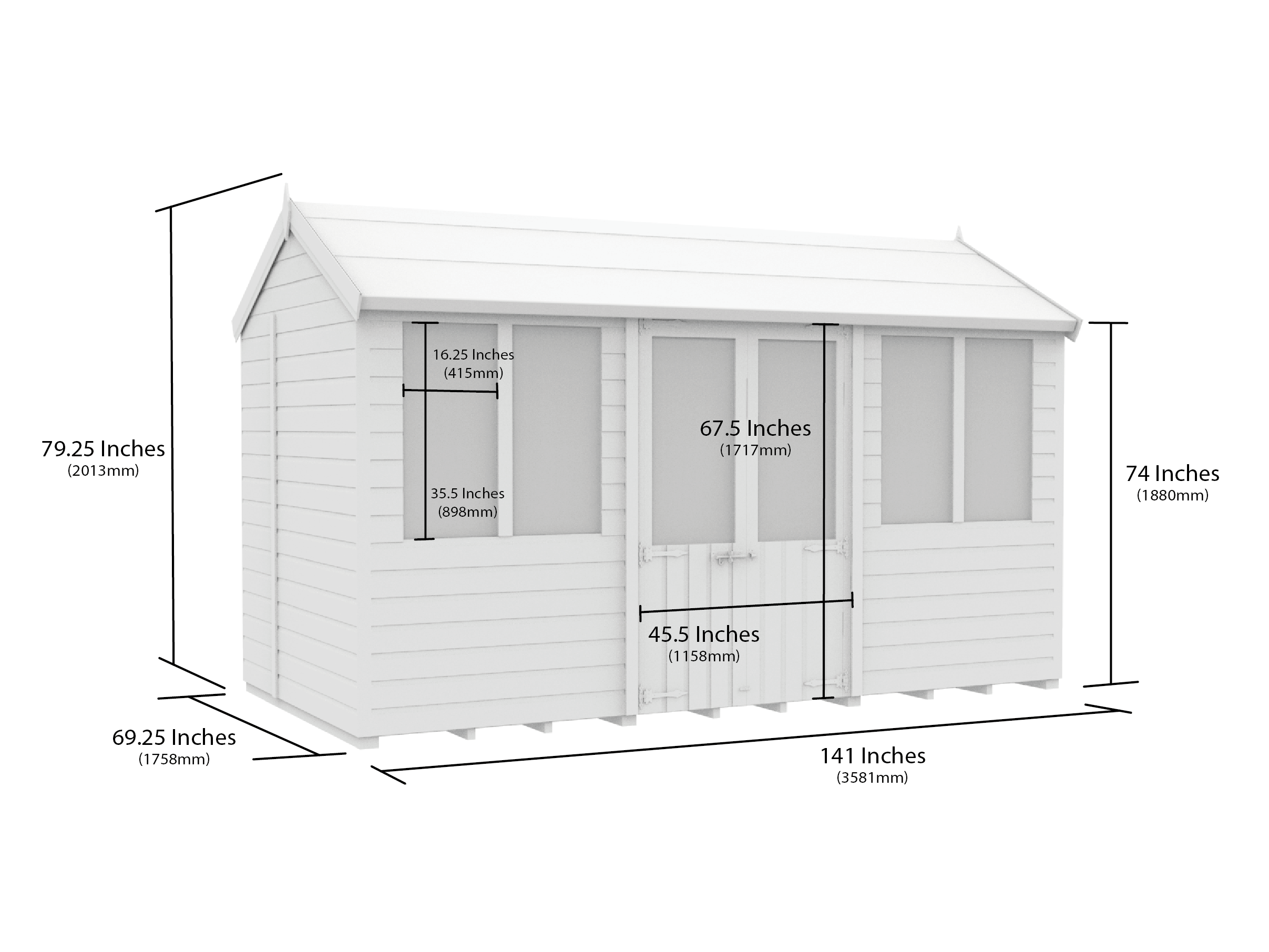 12 x 6 Apex Summer House