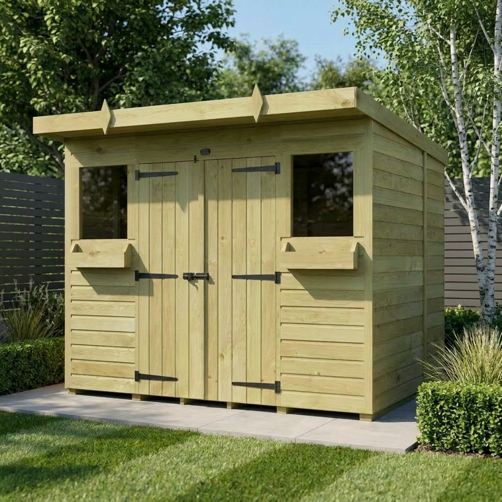 8 x 5 Pent Summer Shed