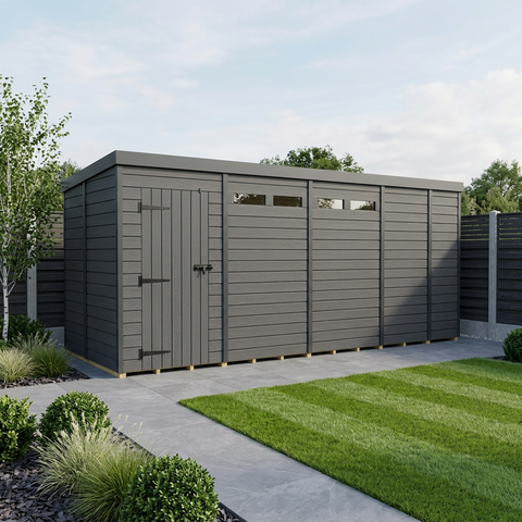 17x10 Composite Pent Security Shed