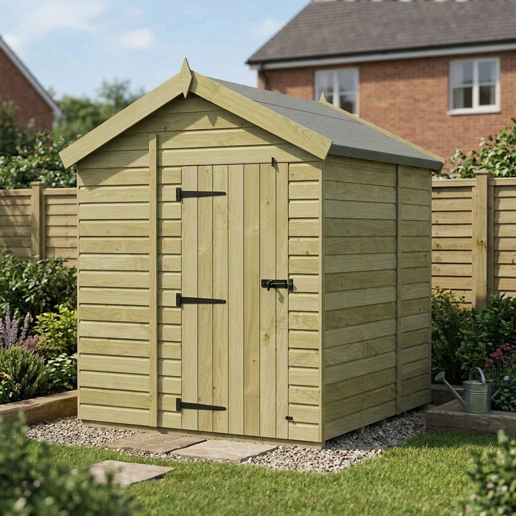 6 x 6 Apex Shed (Single Door, No Windows)