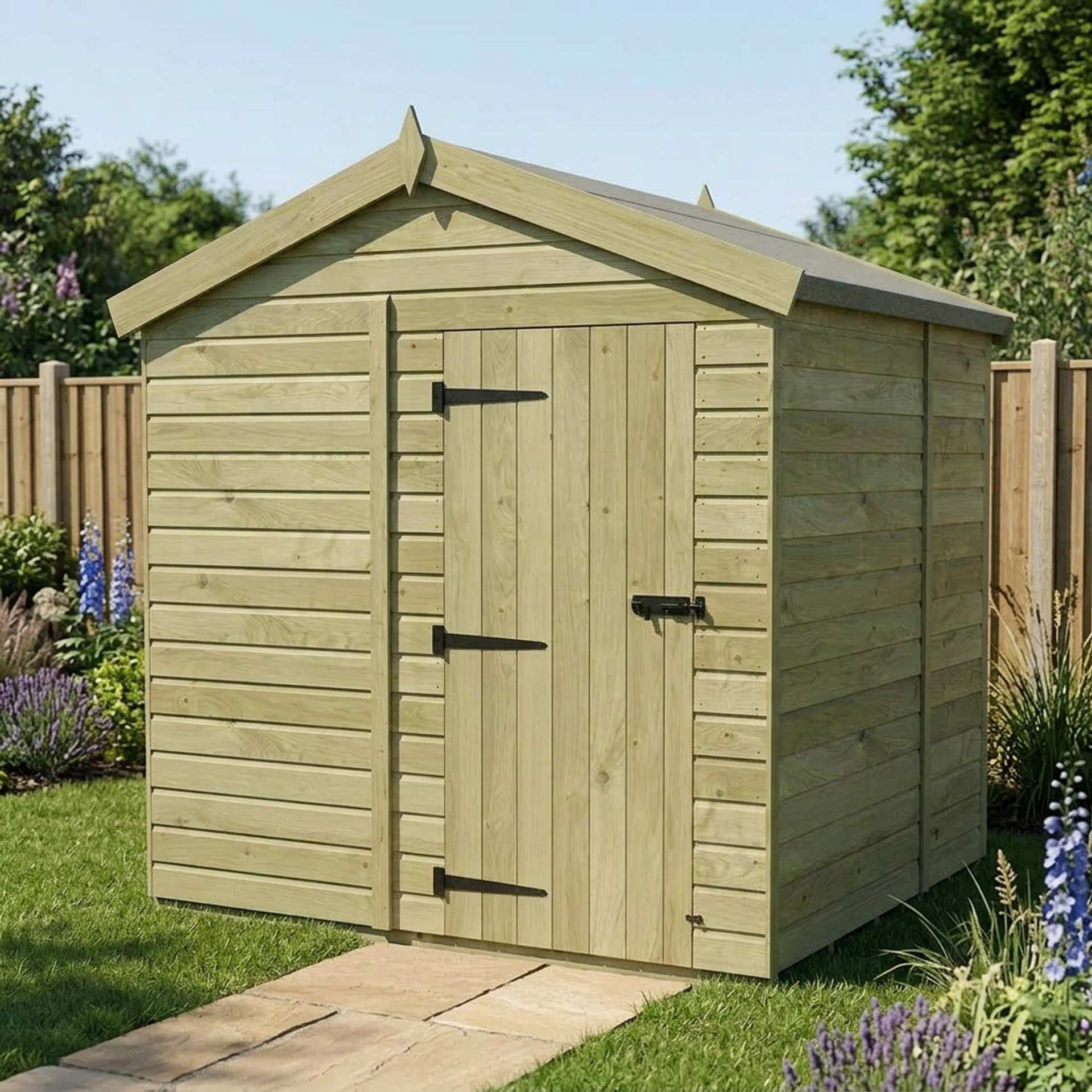 8 x 6 Apex Shed (Single Door, No Windows)