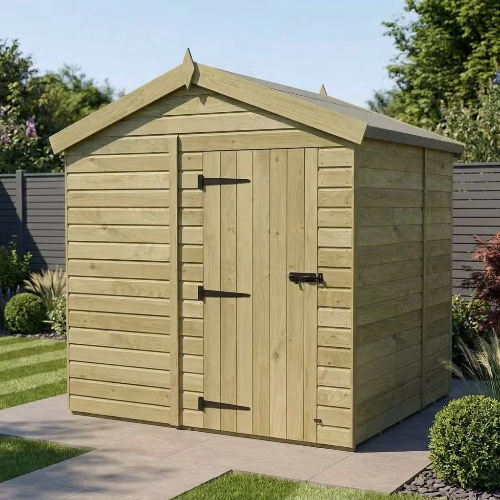 8 x 6 Apex Shed (Single Door, No Windows)