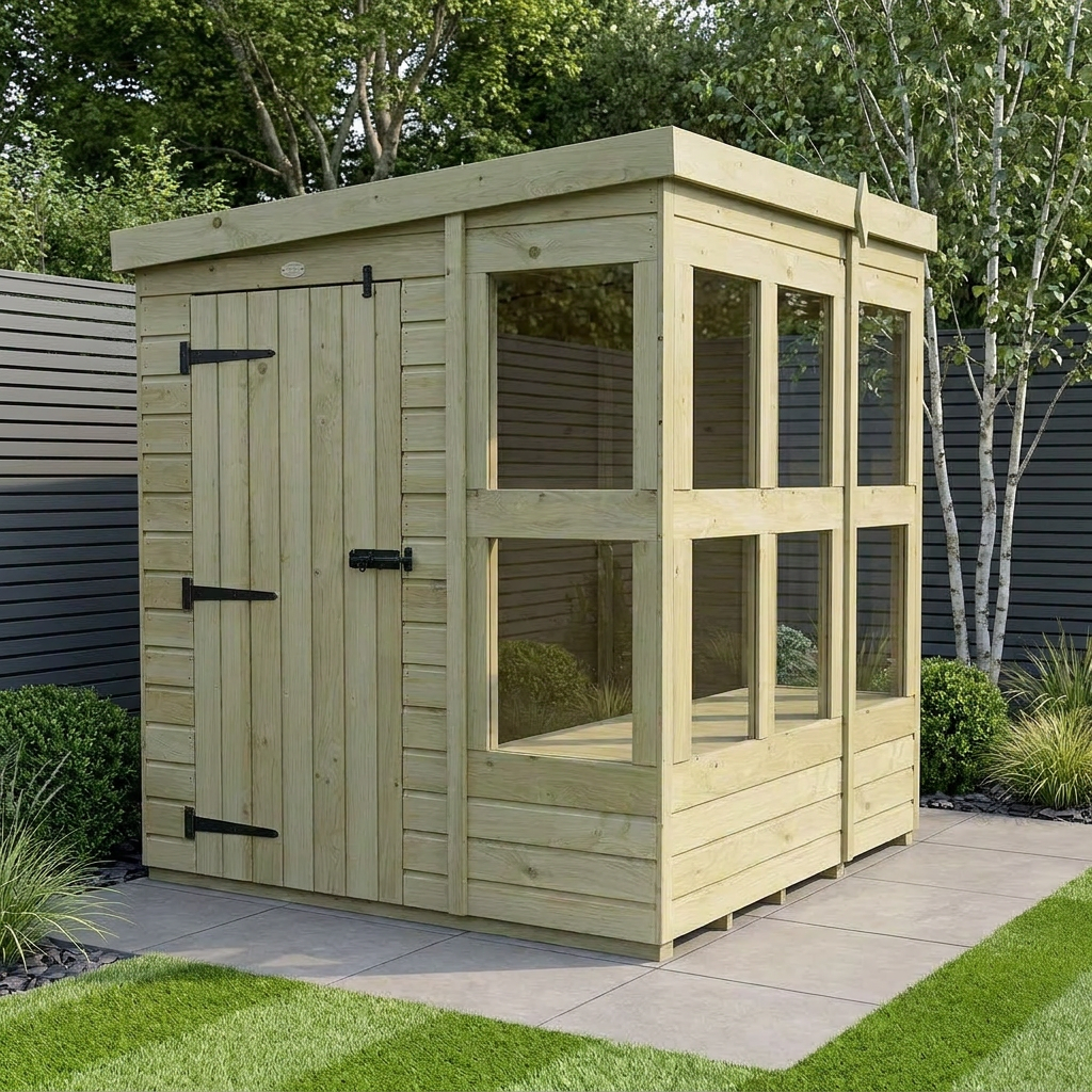 6 x 6 Pent Potting Shed