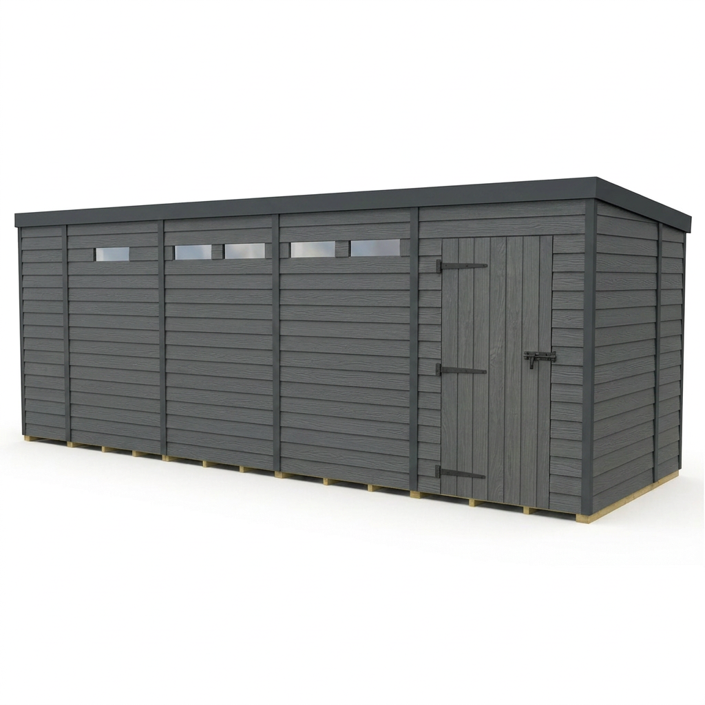 17x6 Composite Pent Security Shed