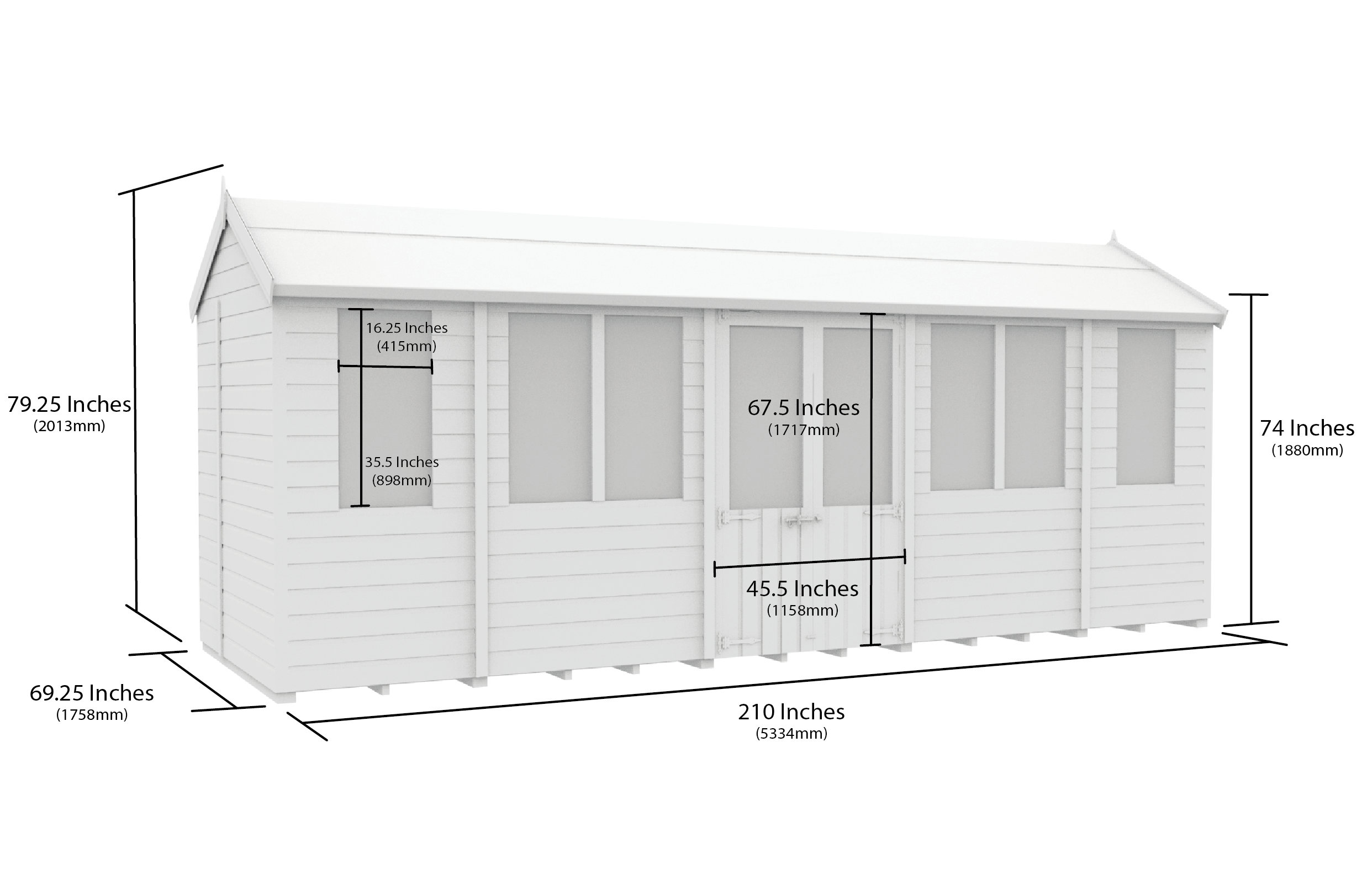 18 x 6 Apex Summer House
