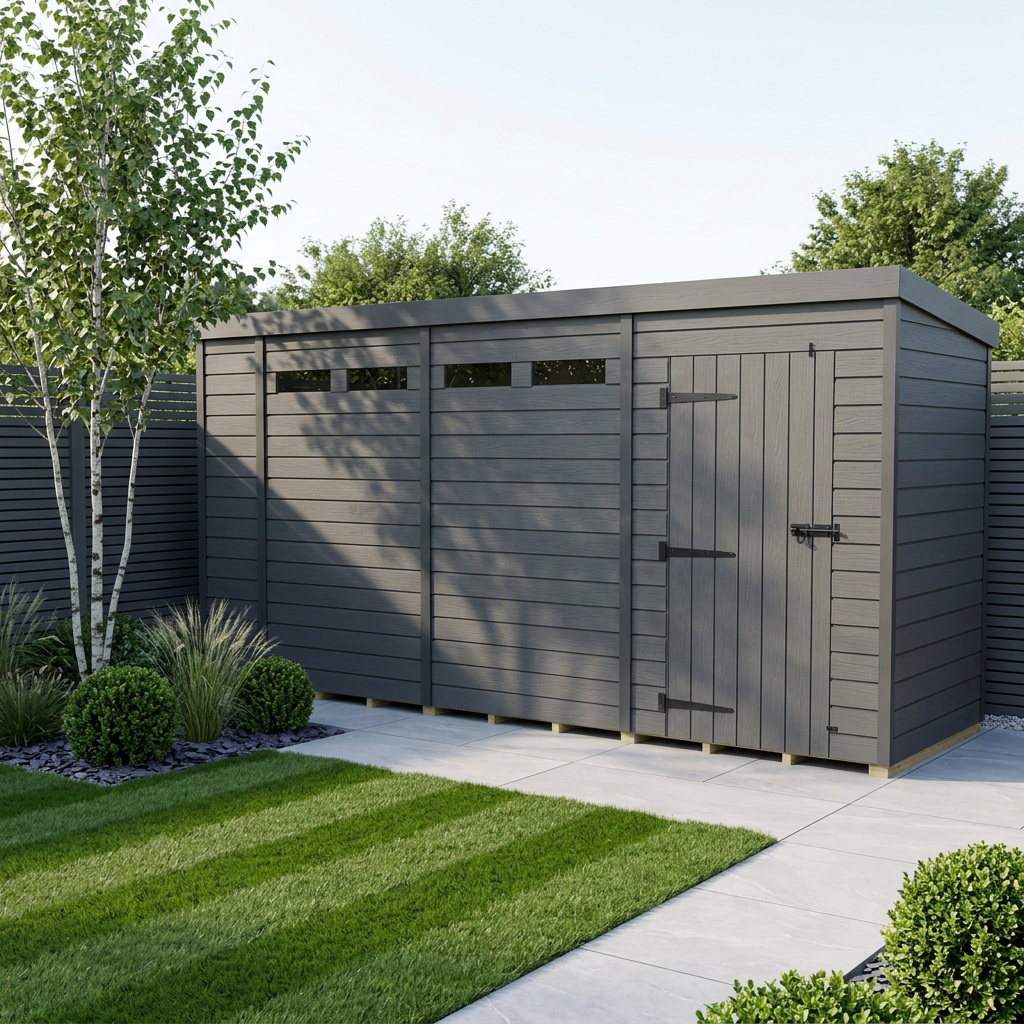 19x10 Composite Pent Security Shed