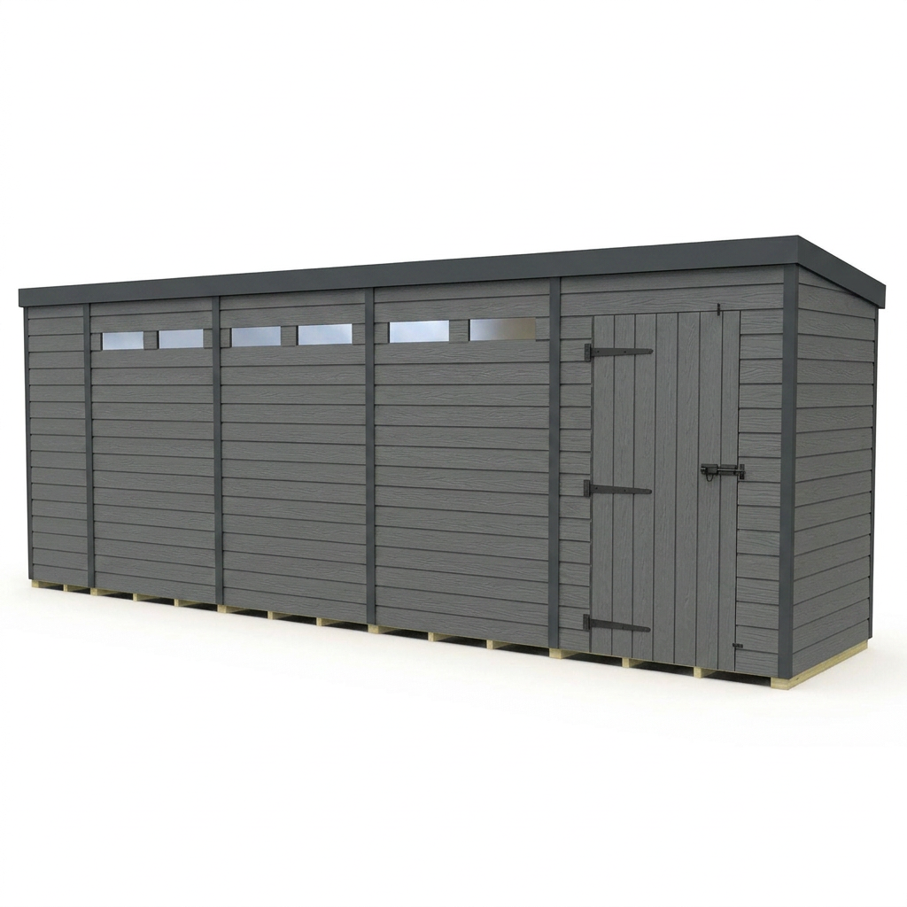 19x10 Composite Pent Security Shed