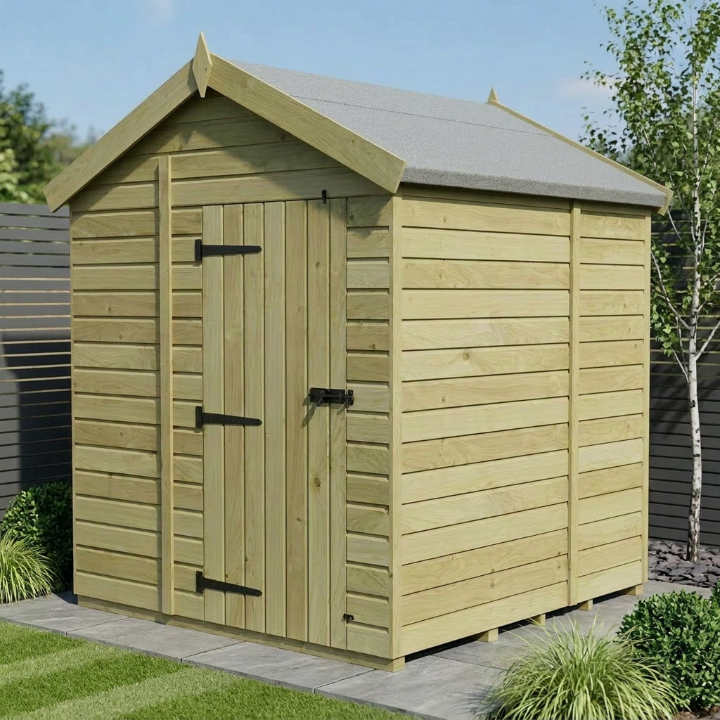 6 x 5 Apex Shed (Single Door, No Windows)