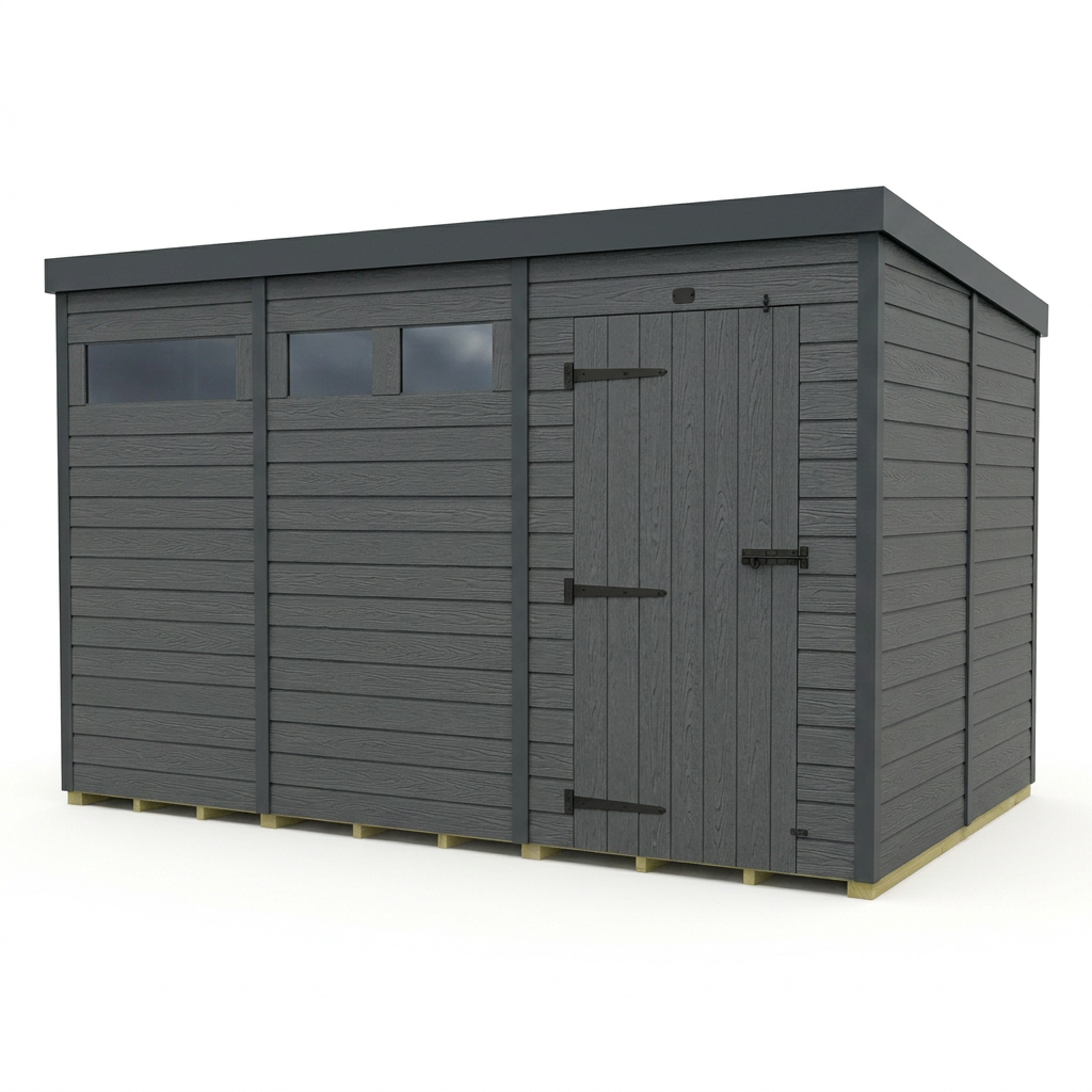 13x8 Composite Pent Security Shed
