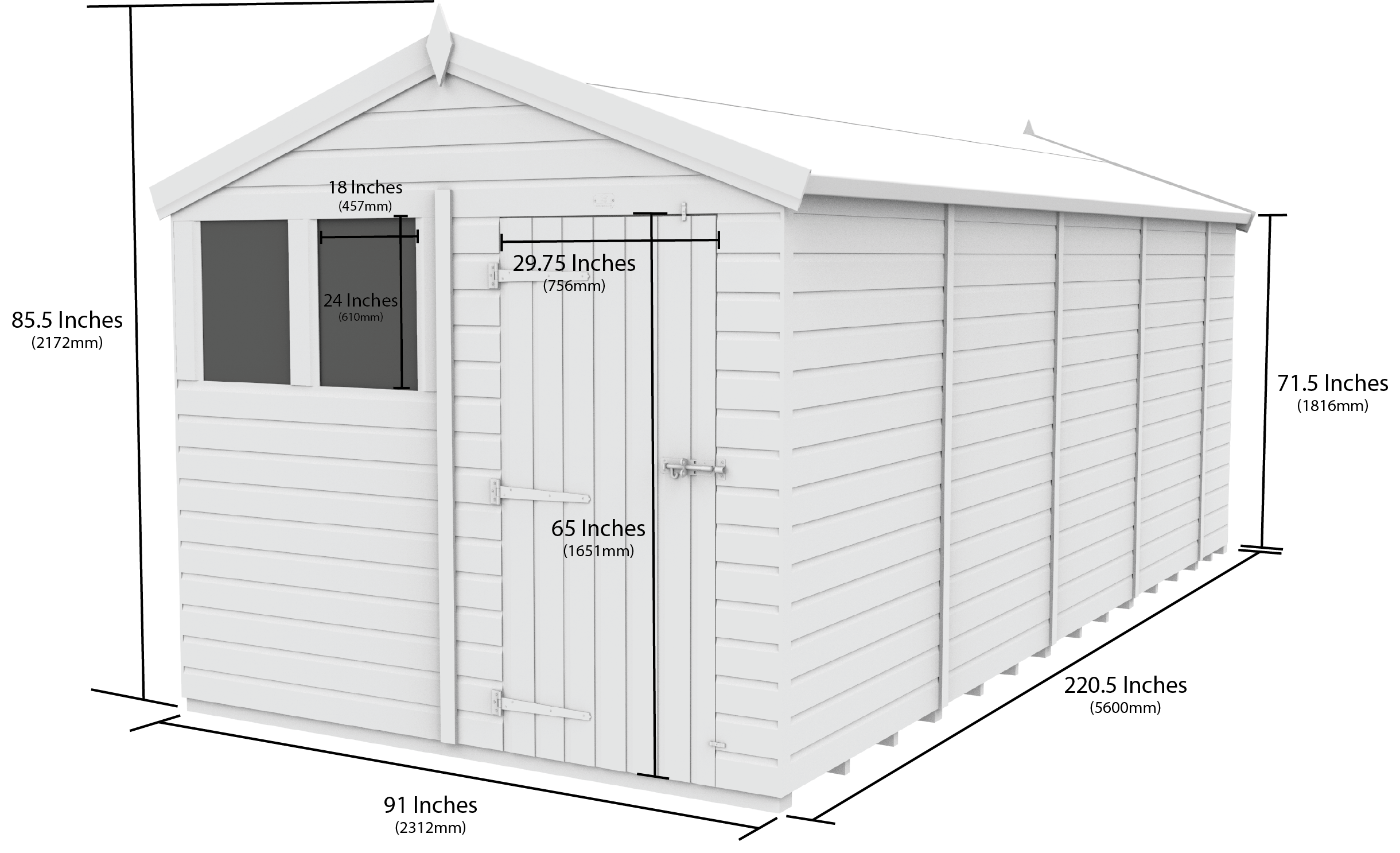 8 x 19 Apex Security Shed