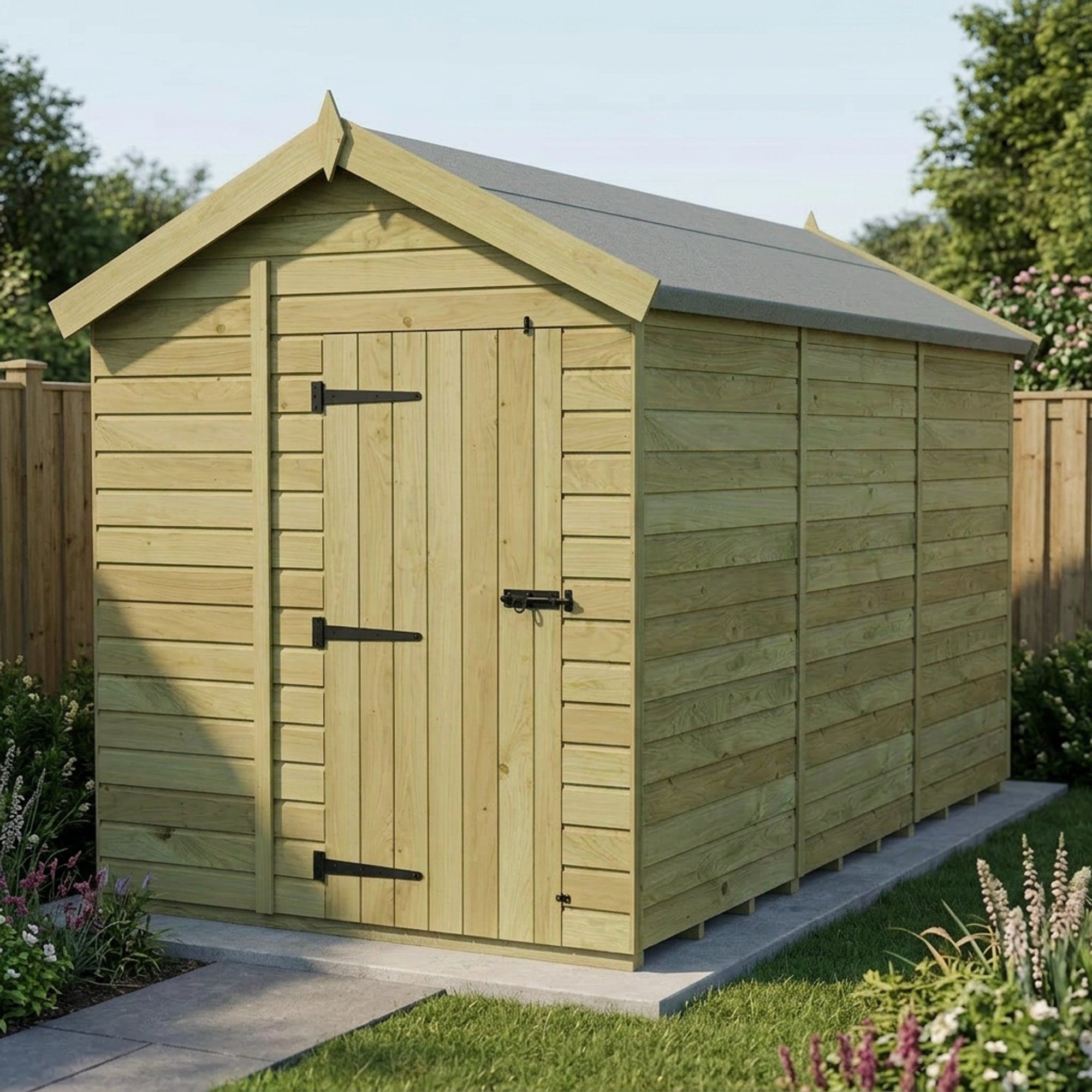 7 x 12 Apex Shed (Single Door, No Windows)