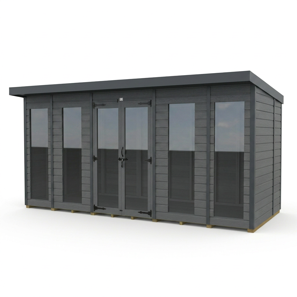 15x8 Composite Pent Full Height Summer House
