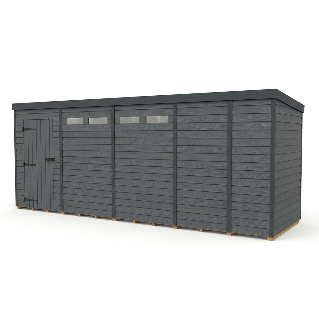 17x5 Composite Pent Security Shed