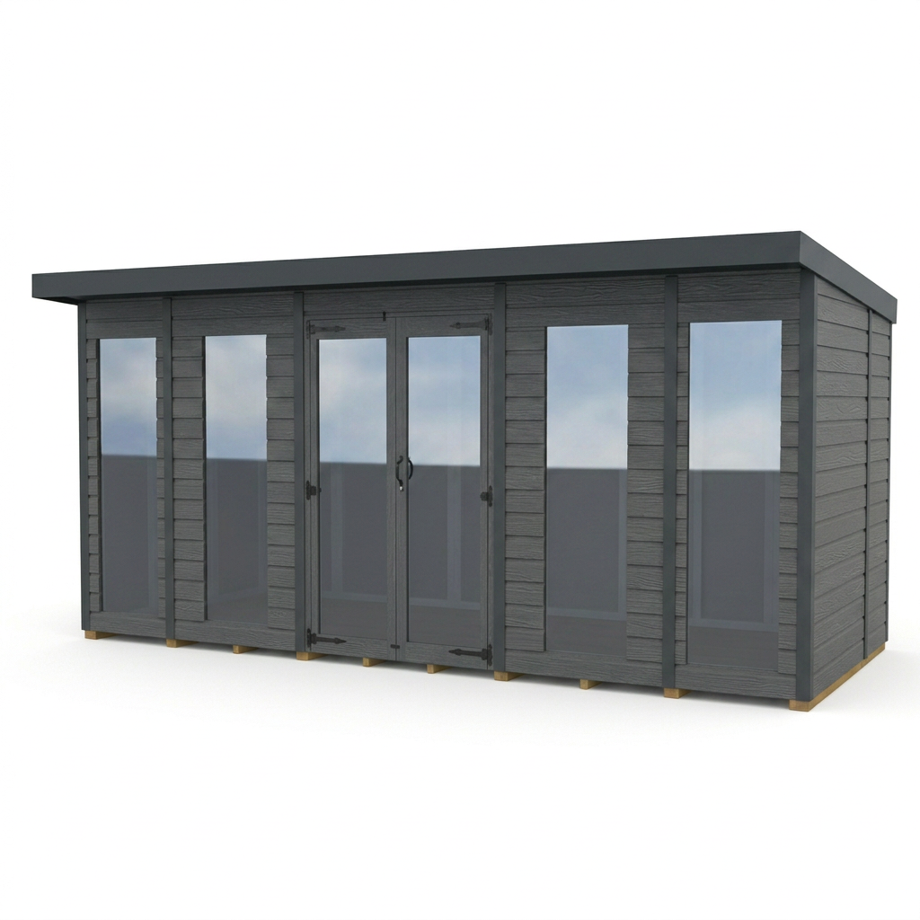 14x5 Composite Pent Full Height Summer House