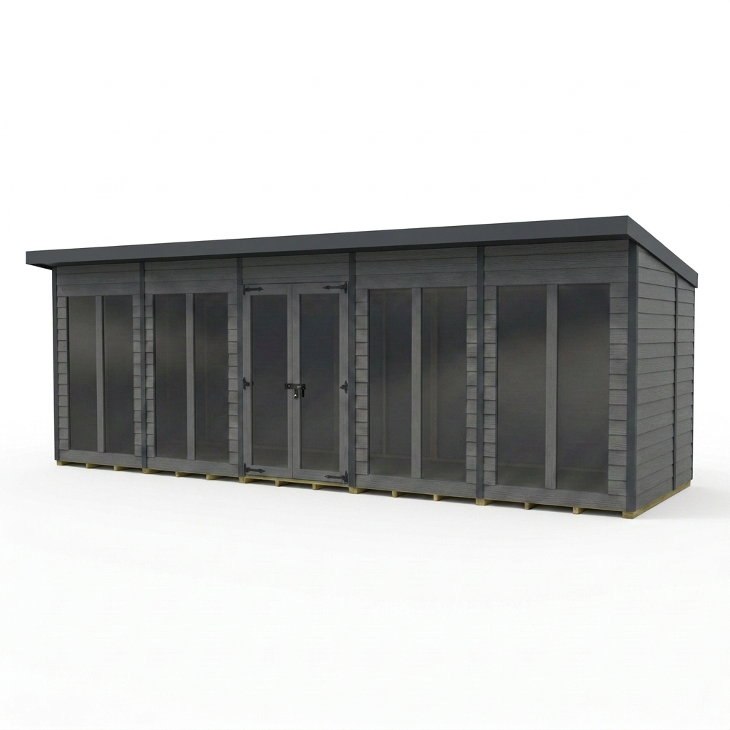 20x6 Composite Pent Full Height Summer House