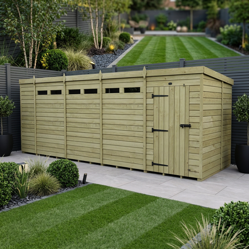18 x 7 Security Pent Shed