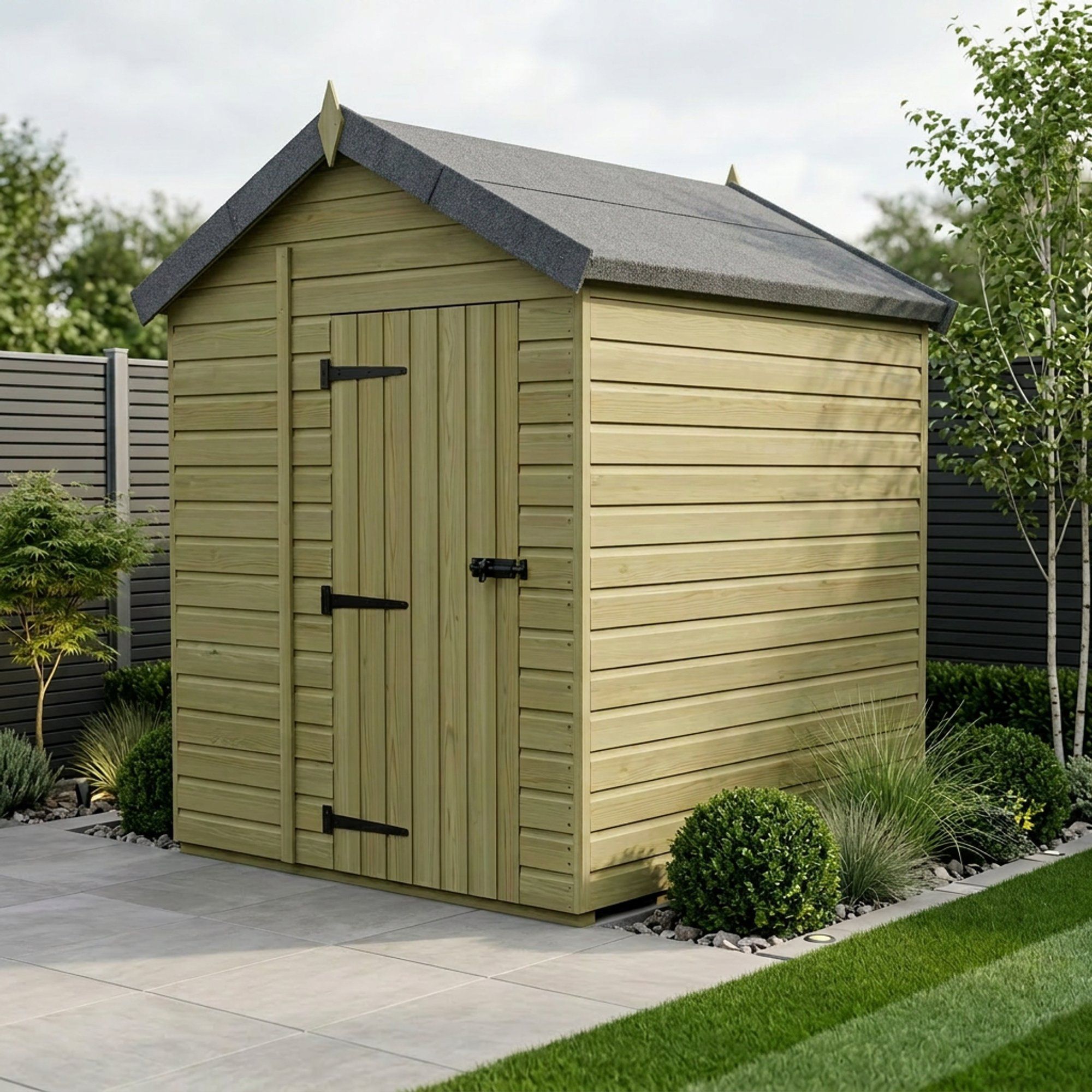 6 x 6 Apex Shed (Double Door, No Windows)