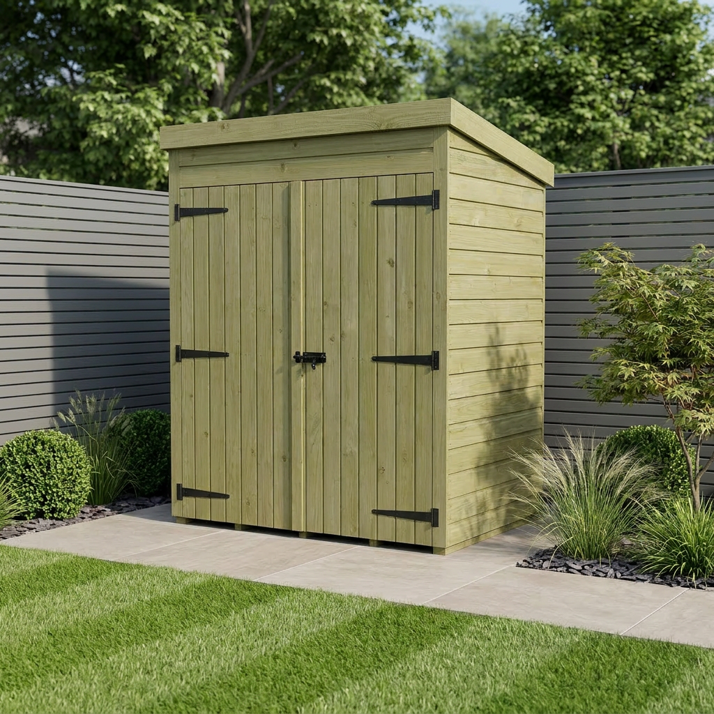 4 x 5 Pent Shed (Double Door, No Windows)