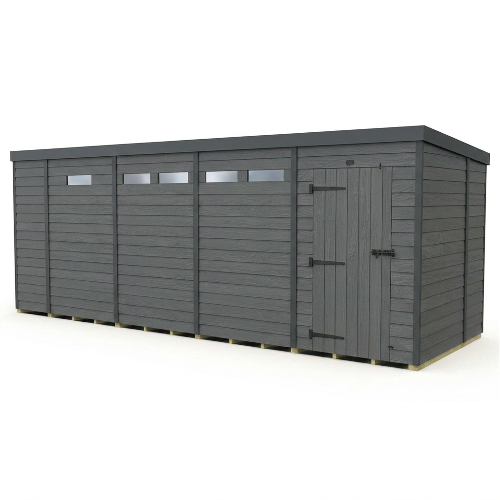 17x7 Composite Pent Security Shed