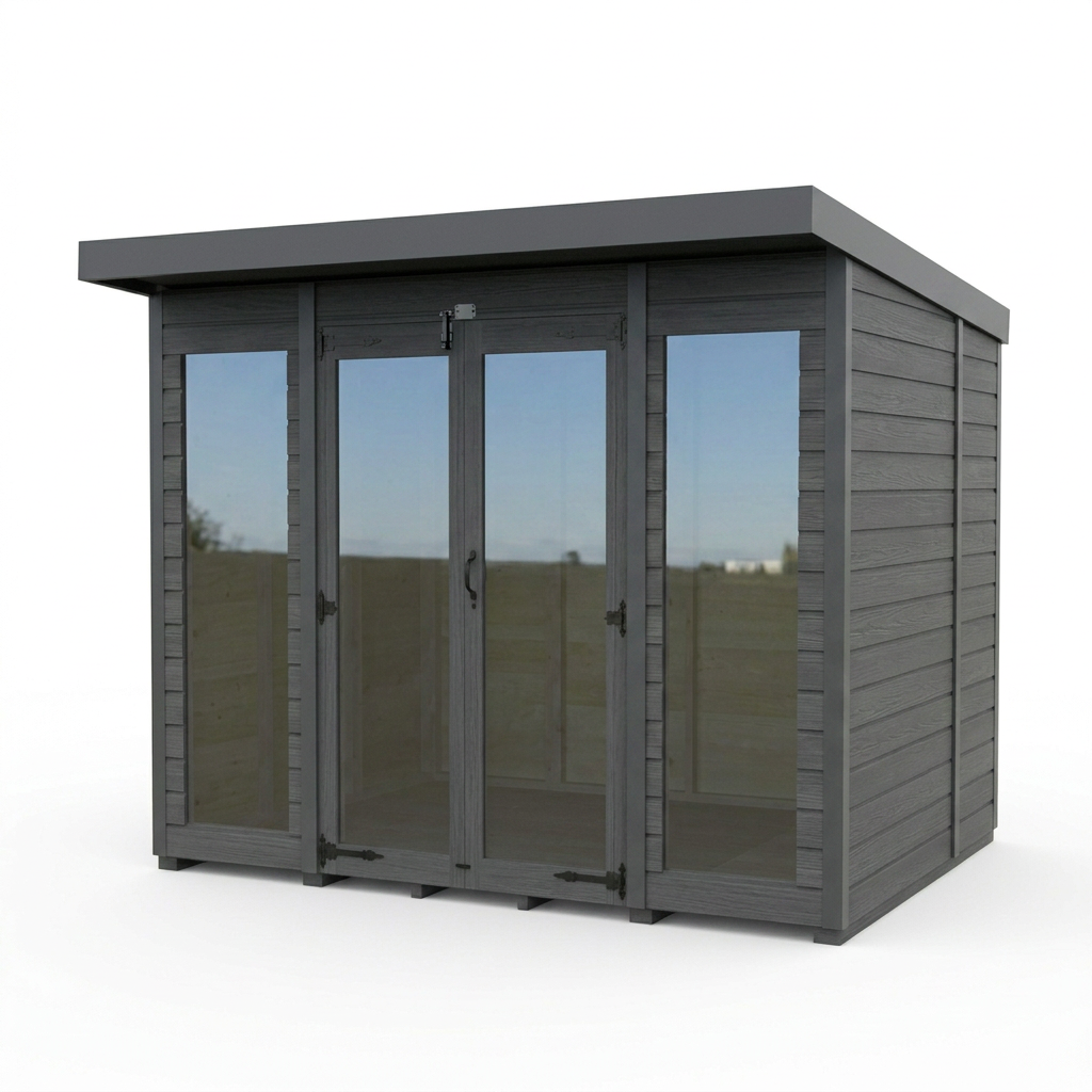 8x5 Composite Pent Full Height Summer House
