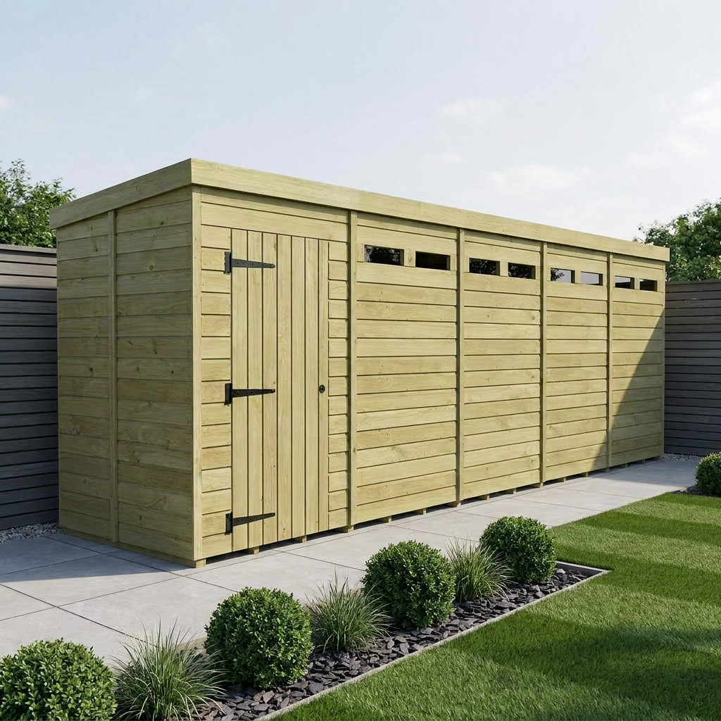 20 x 5 Security Pent Shed
