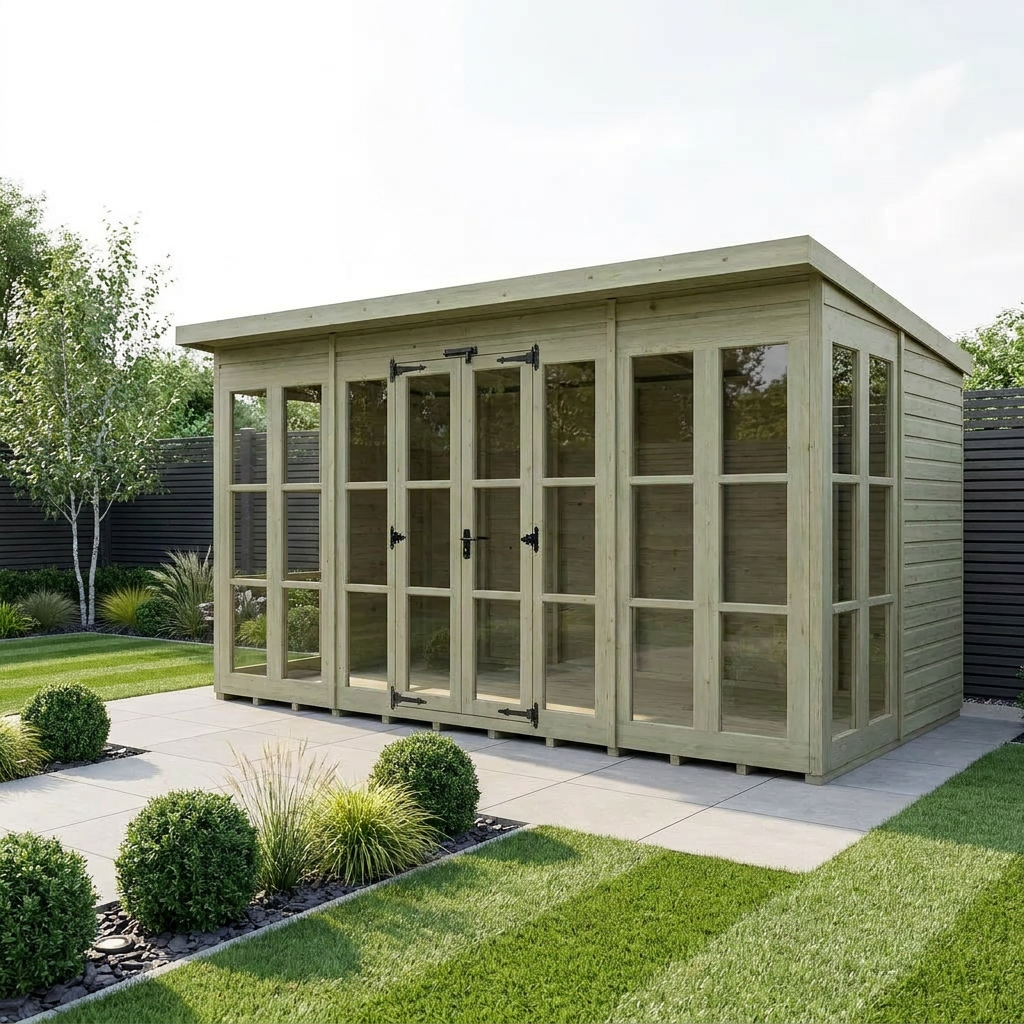 20 x 8 Georgian Window Pent Summer House