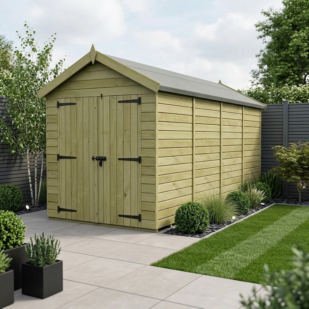 6 x 20 Apex Shed (Double Door, No Windows)