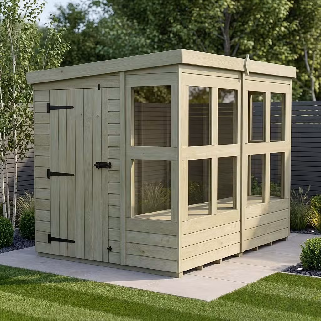6 x 8 Pent Potting Shed