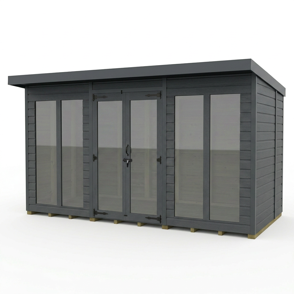13x7 Composite Pent Full Height Summer House