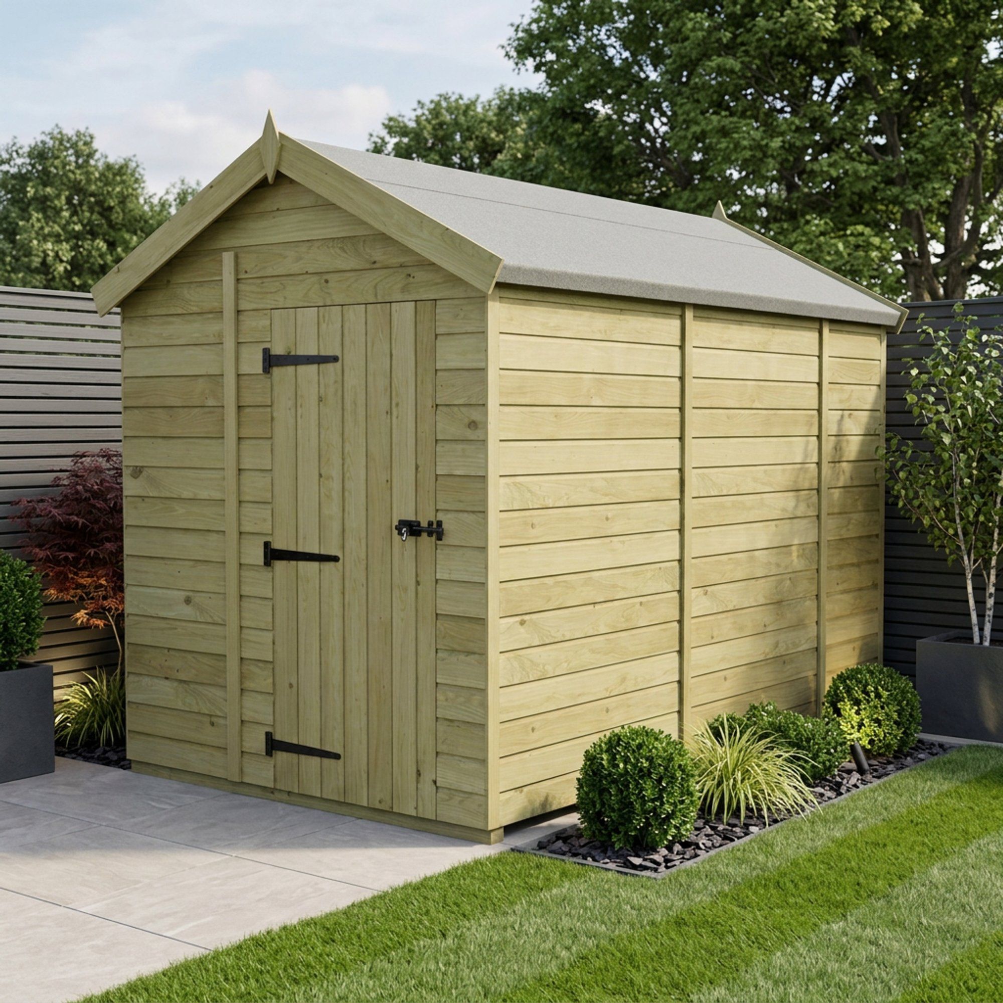 7 x 11 Apex Shed (Single Door, No Windows)