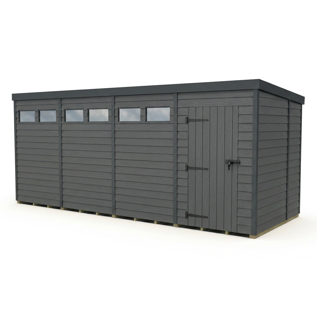 16x6 Composite Pent Security Shed