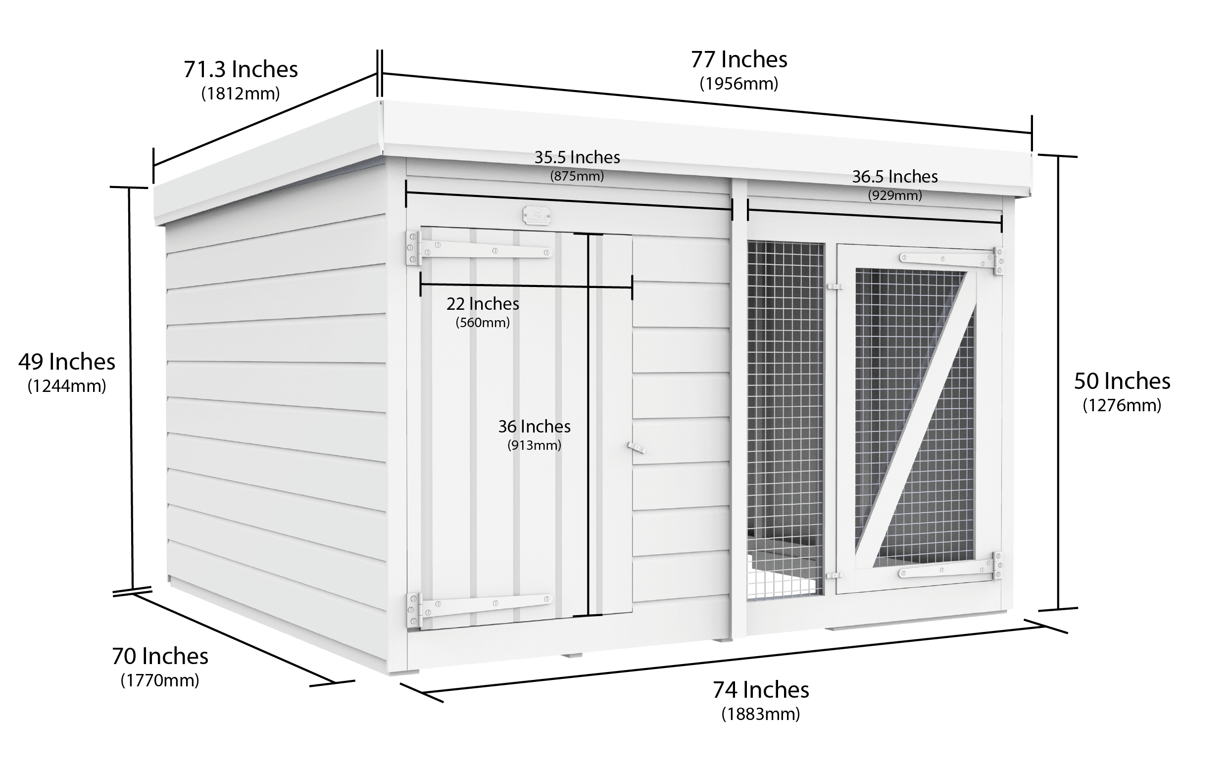 6 x 6 Dog Kennel And Run